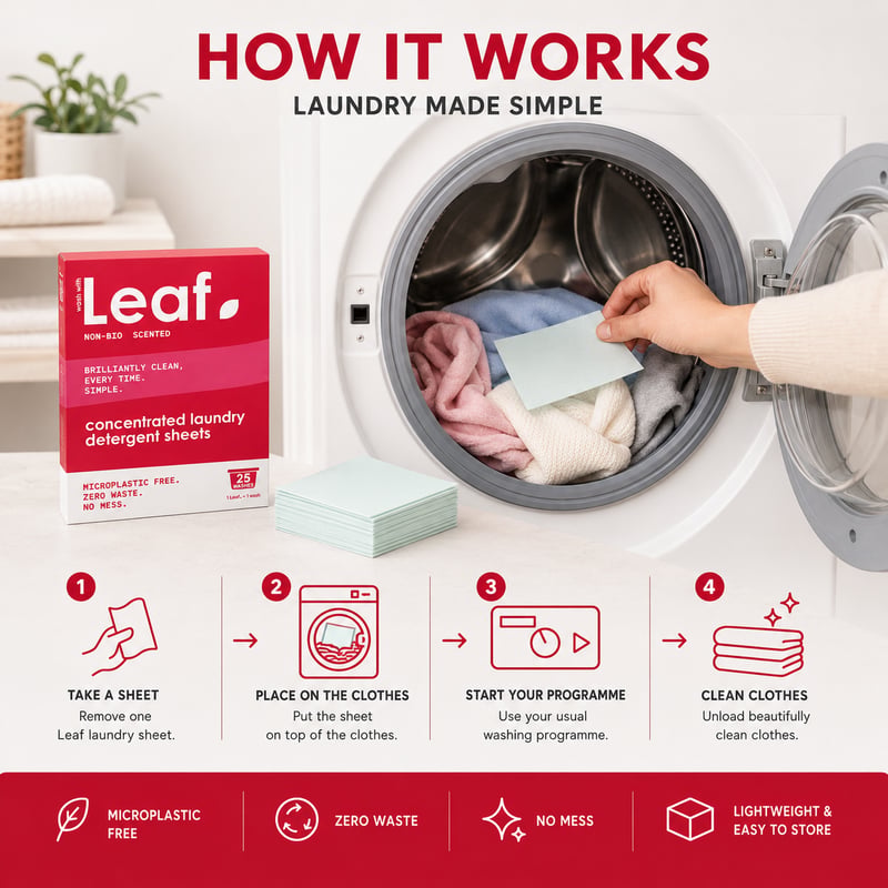 How it works - Leaf laundry sheets
