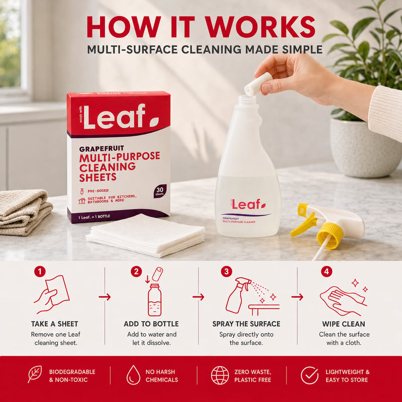 How it works Leaf Multi-surface cleaner