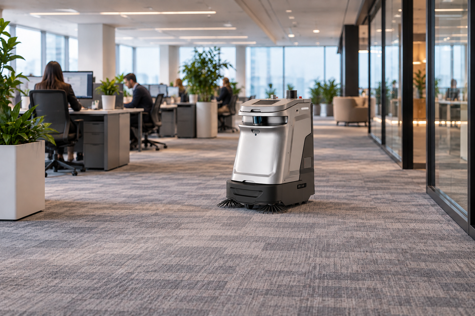 Autonomous Cleaning Robot in Modern Office