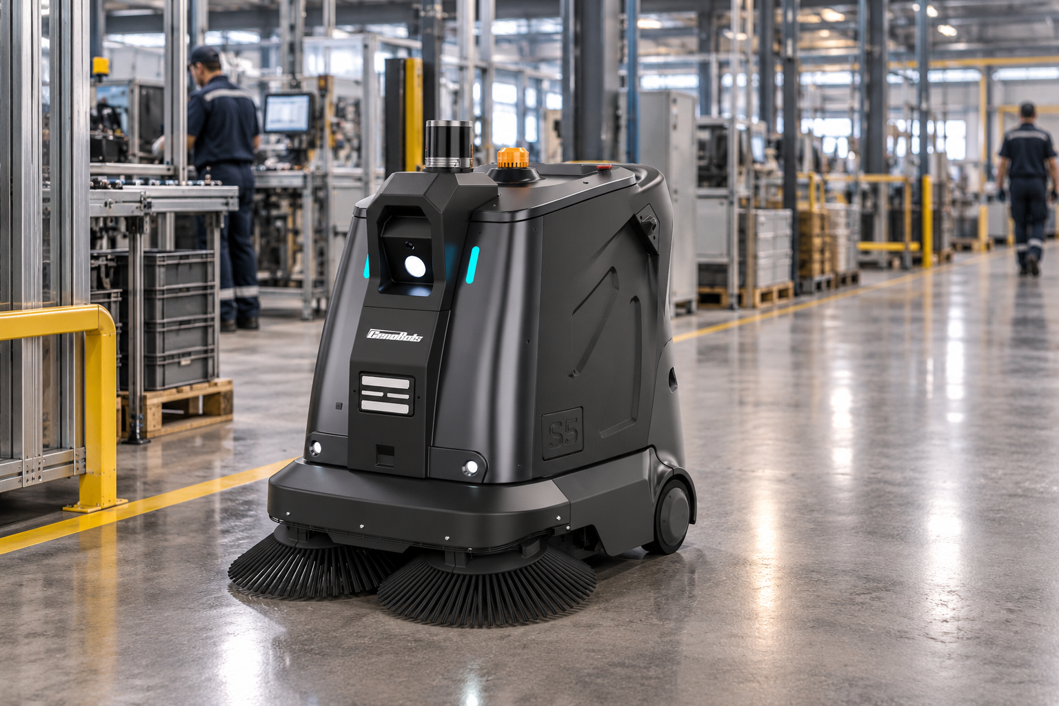 Autonomous Sweeper in Modern Factory-1