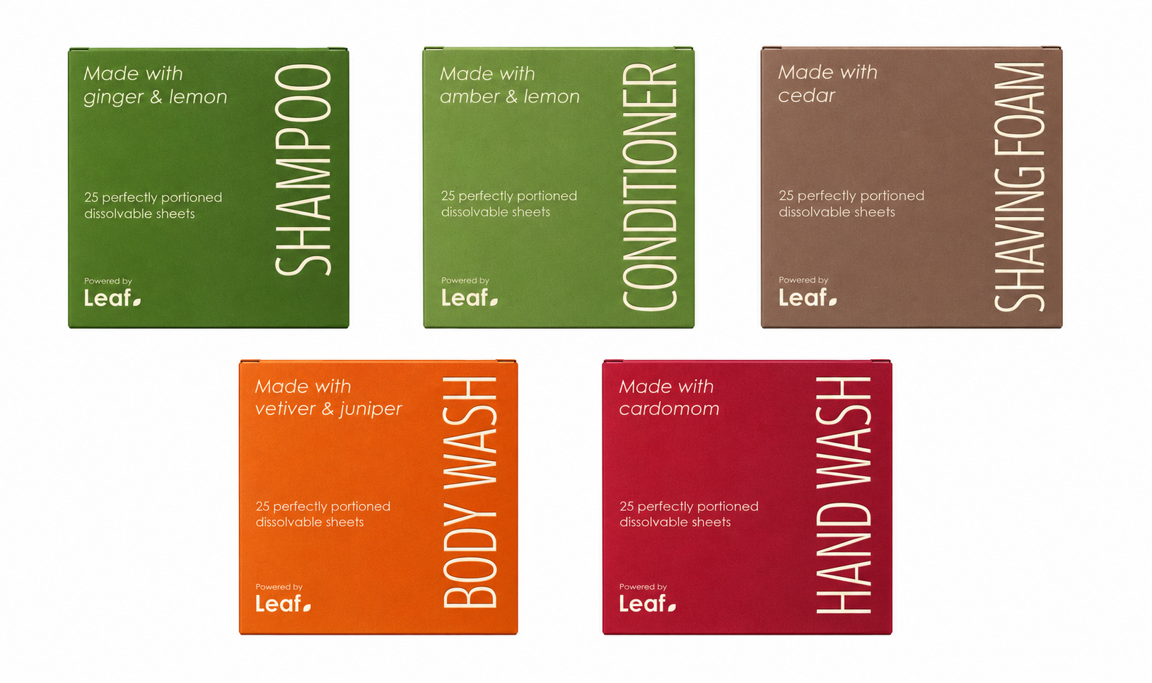 Leaf Personal-Care Collection on White